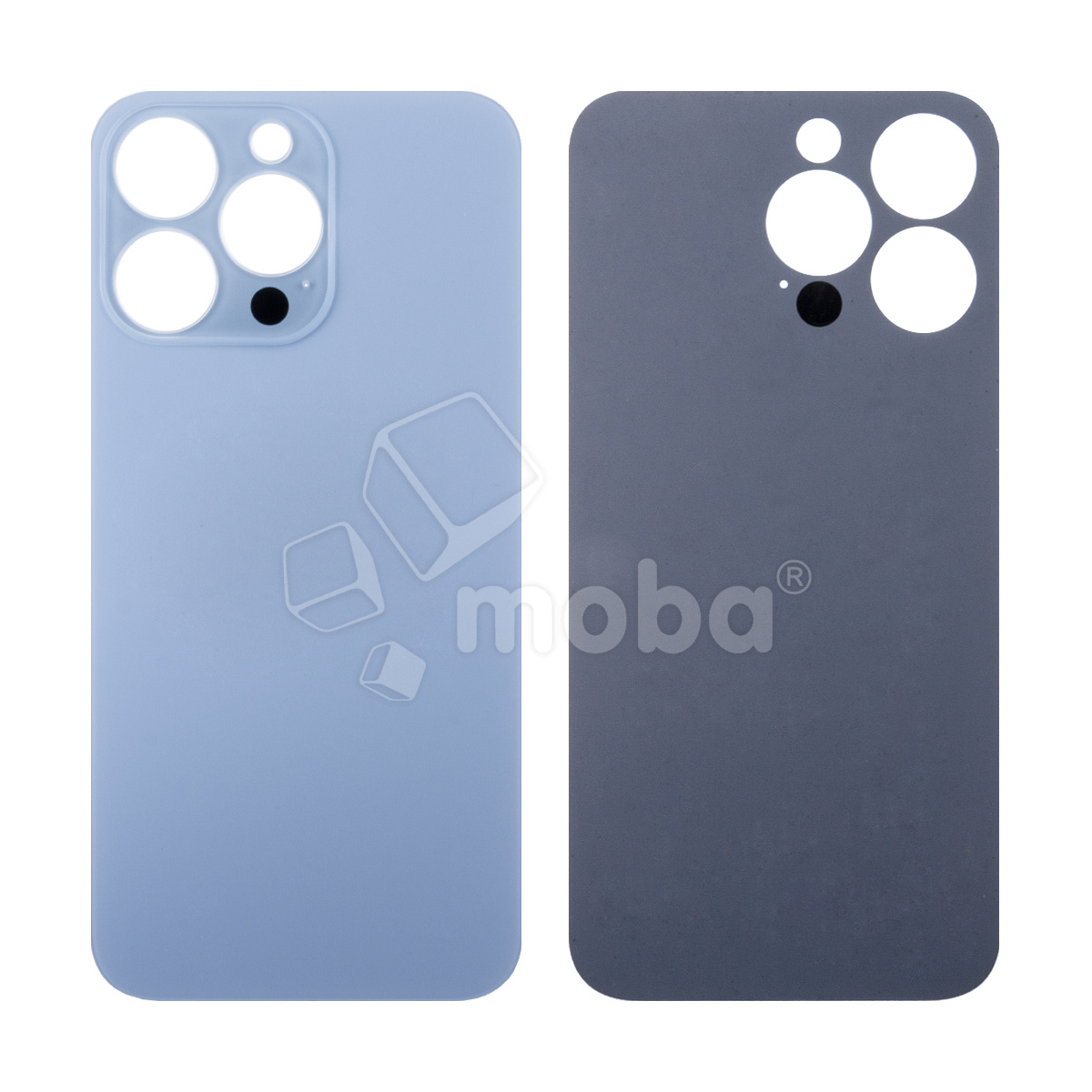Задняя крышка для iPhone 13 Pro (A2640) Голубой (стекло, узкий вырез под камеру, логотип)