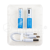 Аккумуляторные батарейки "AAA" VariCore Li-ion 1.5V 600 mAh (2 шт, перезаряжаемые, зарядка через Type-C)