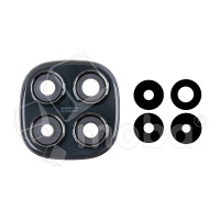 Стекло камеры для Xiaomi Redmi Note 14 Pro 4G (24116RACCG) в сборе с рамкой Черный