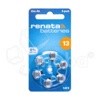 Батарейка ZA13 Renata Zinc Air 1.45V для слуховых аппаратов (6 шт. в блистере)