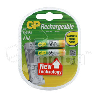 Аккумуляторные батарейки "AAA" GP 650 mAh (2 шт. в блистере)
