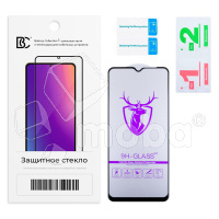 Защитное стекло "Премиум" для Samsung Galaxy A03s (A037F) Черный (157 мм)