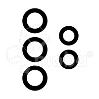 Стекло камеры для Samsung Galaxy A33 5G (A336B) (комплект 5 шт.) Черный