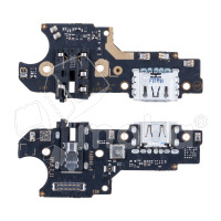 Шлейф для Realme C21Y/C25Y (RMX3263/RMX3262/RMX3261/RMX3269/RMX3265/RMX3268) плата на системный разъем/разъем гарнитуры/микрофон - Премиум