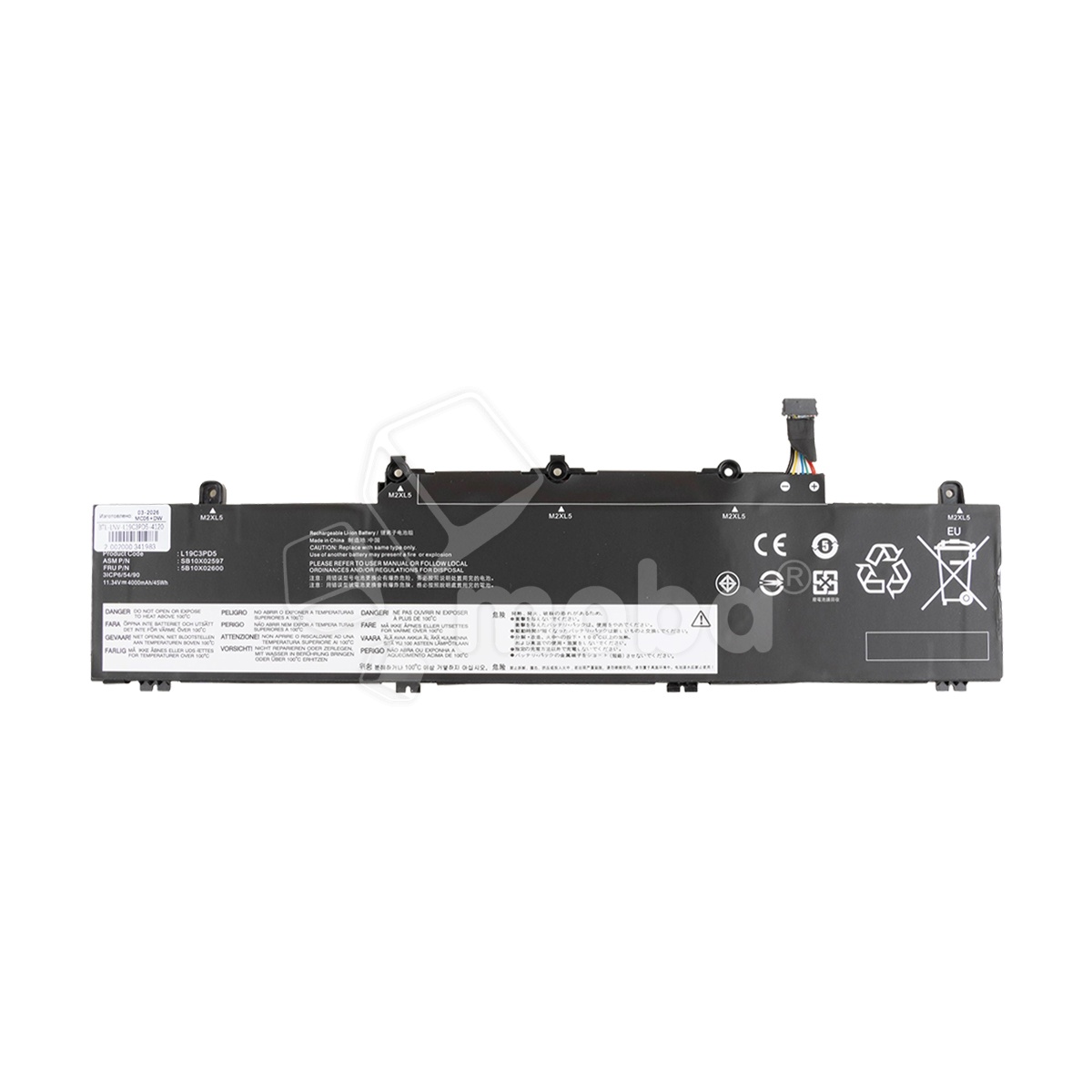 Аккумуляторная батарея для ноутбука Lenovo ThinkPad E14 Gen 2, E15 Gen 2 (L19C3PD5) 4120 mAh