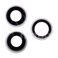 Стекло камеры для iPhone 15 Pro Max (комплект 3 шт.) Серый