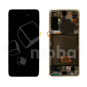 Дисплей для Samsung Galaxy S21 (G991B) модуль с рамкой Белый - OR (SP)