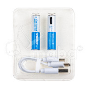 Аккумуляторные батарейки "AAA" VariCore Li-ion 1.5V 600 mAh (2 шт, перезаряжаемые, зарядка через Type-C)