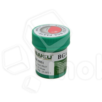 Паста паяльная BAKU BK-5051 (50 г, среднетемпературная 183°C)
