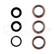 Стекло камеры для iPhone 16 Pro/16 Pro Max (комплект 3 шт.) Бежевый