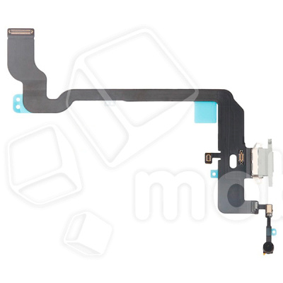 Шлейф для iPhone Xs (A2097/A1920) на системный разъем/микрофон Серебро