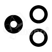 Стекло камеры для Samsung Galaxy S24 FE (S721B) (комплект 3 шт.) Черный