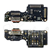 Шлейф для Realme C85 Pro (RMX5555) плата системный разъем/разъем SIM/микрофон - Премиум