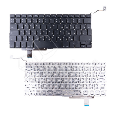 Клавиатура для ноутбука MacBook Pro 17" A1297 (2009-2011, Г-образный Enter RU) Черный
