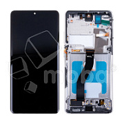 Дисплей для Samsung Galaxy S21 Ultra (G998B) модуль с рамкой Серебро - (OLED) (Full Size)